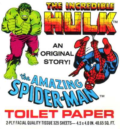 RARE 1979 The Incredible Hulk The Amazing Spiderman Original Story Toilet  Paper