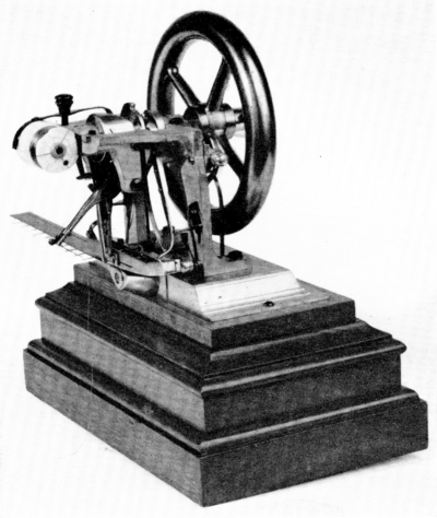 An old engraving showing how a Victorian rope-making machine works. It is  from a mechanical engineering book of the 1880s. This machine is designed  for making thinner types of rope. Three bobbin