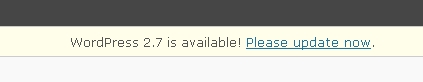 WordPress - Please Upgrade