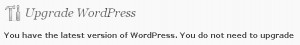 Wordpress - You Don't Need to Upgrade