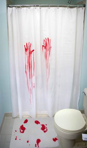 Horror Movie Shower Curtain and Bath Mat