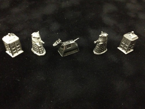 Pewter Dr. Who Monopoly PIeces