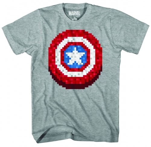 Captain America "Pixel Shield" T-Shirt