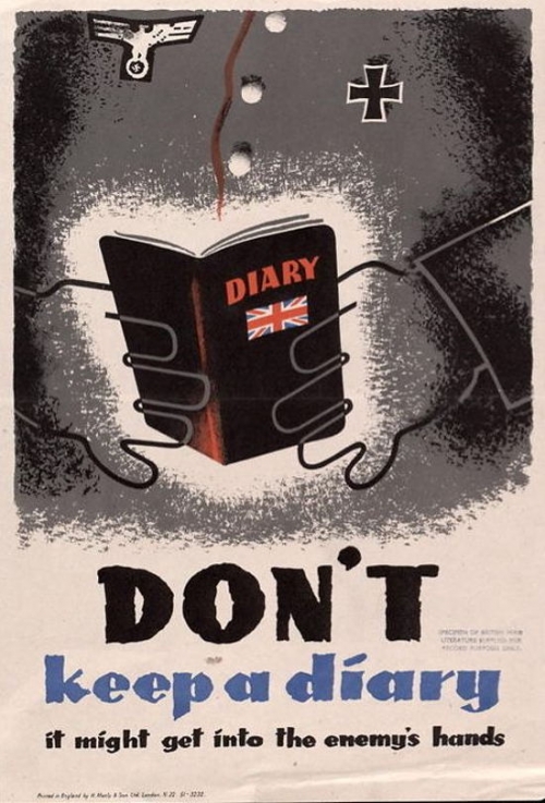 Don't Keep A Diary Propaganda Poster