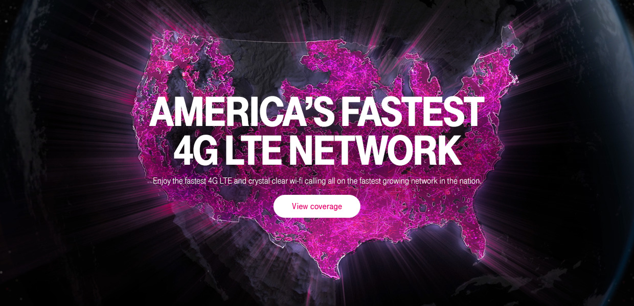 With the fastest nationwide 4G LTE and doubled LTE coverage in the last two years, T-Mobile is the only network that is built for unlimited data. 