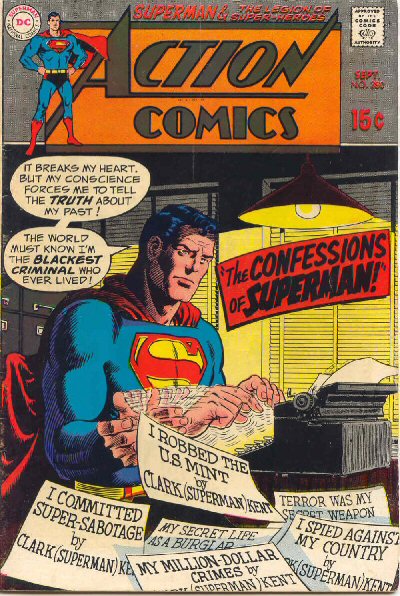 Action Comics 380 Cover - The Confessions of Superman!