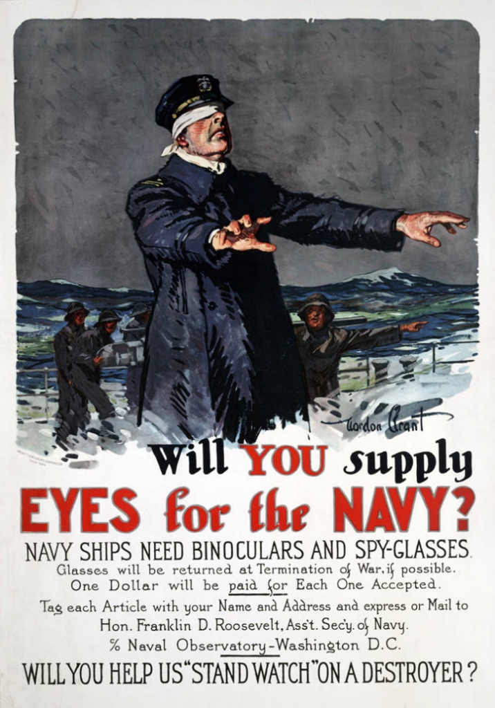 World War I Propaganda Poster - Will You Supply Your Eyes for the navy?