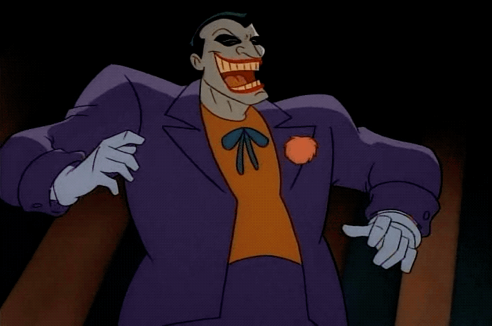 Animated GIF of Joker Laughing from Batman: The Animated Series – Brian