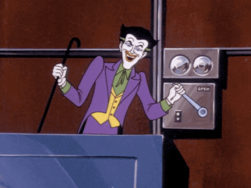 Joker Pulling Lever Animated GIF