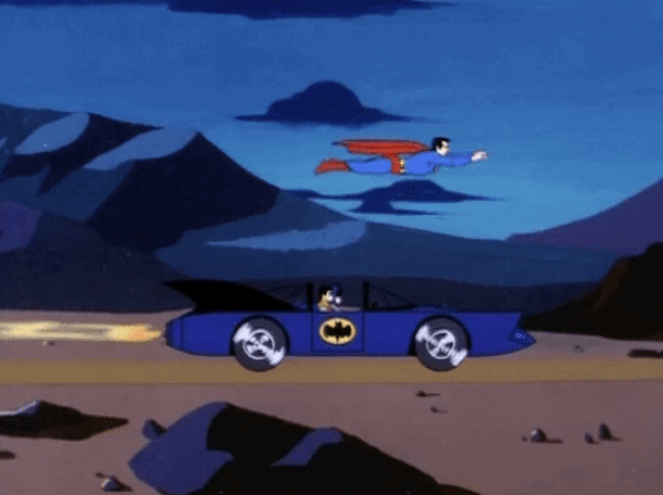 Batman and Superman Animated GIF
