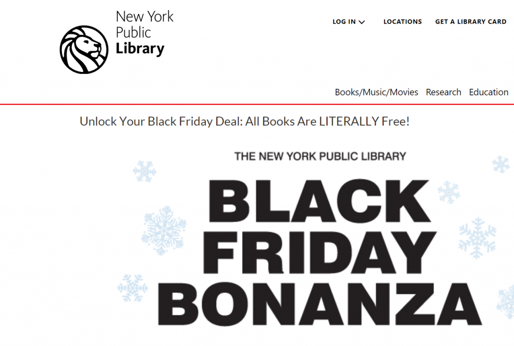 New York Public Library - Black Friday