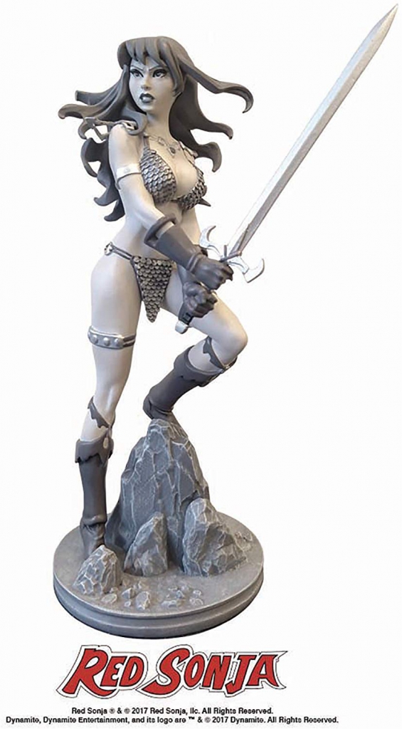 Red Sonja Statue by Amanda Conner - Black and White Artist Proof Edition