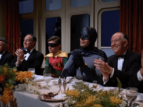 Animated GIF - Batman and Robin Clapping
