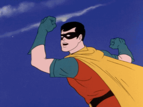 The New Adventures of Batman Animated GIF–Batman and Robin Let Fists Fly –  