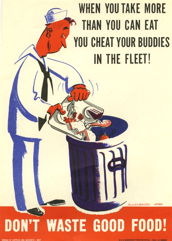 World War II Propaganda Poster - When You Take More Than You Can Eat