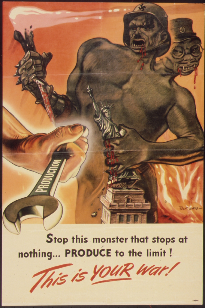 World War II Propaganda Poster - Stop This Monster