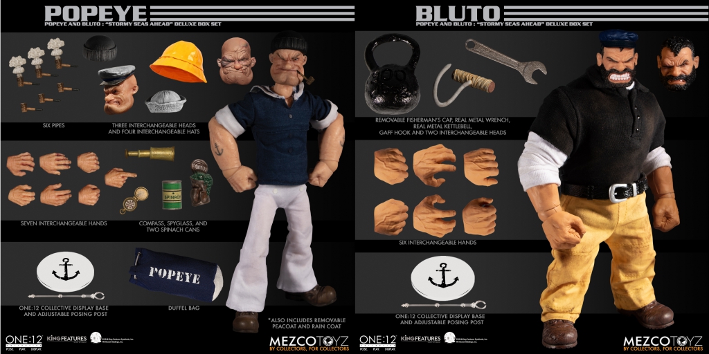 One-Twelve Collective Popeye and Bluto "Stormy Seas Ahead" Deluxe Box Set