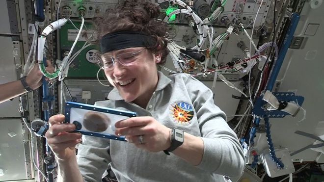Christina Koch Shows Off Chocolate Cookie Baked In Space