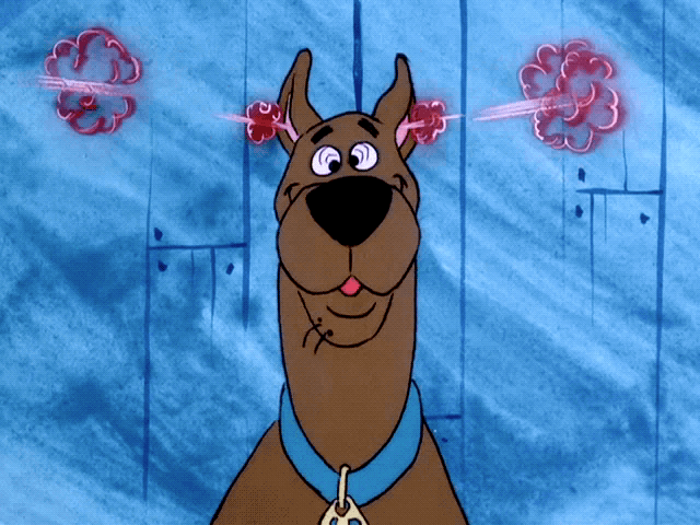 Animated GIF - Smoke Coming Out of Scooby Doo's Ears