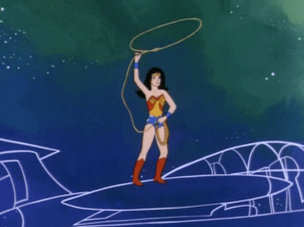 Wonder Woman with Golden Lasso GIF