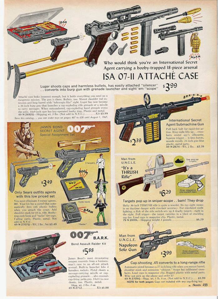 Secret Agent Themed Page From Sears Catalog, Christmas 1966