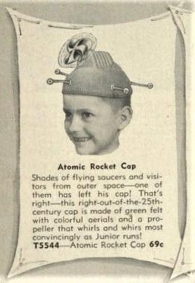Atomic Rocket Cap from 1952 Miles Gimball Catalog