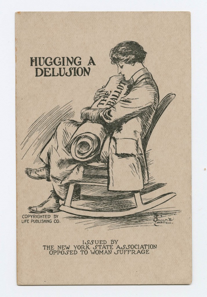 Anti-Suffrage Propaganda Ad - Hugging A Delusion