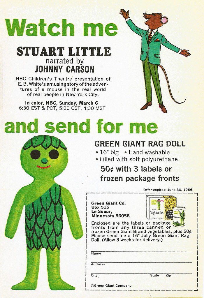 Jolly Green Giant Rag Doll Ad
