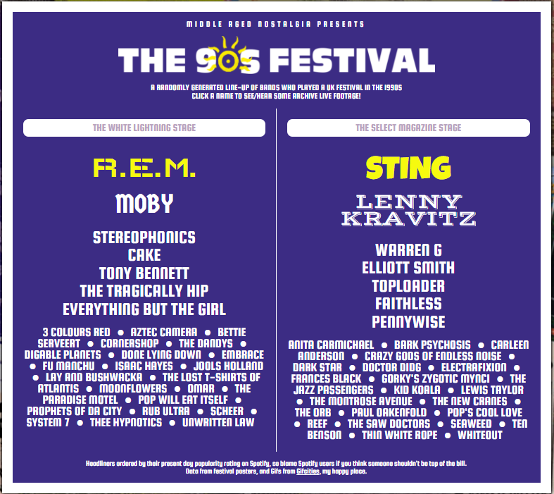90s Festival Generator