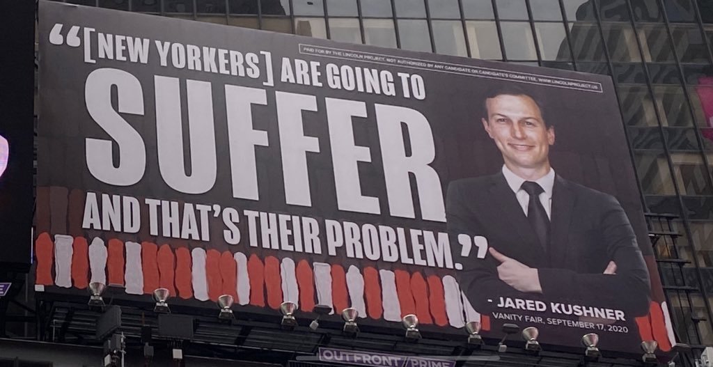 Lincoln Project Billboard - "[New Yorkers] are going to suffer. That's their problem."