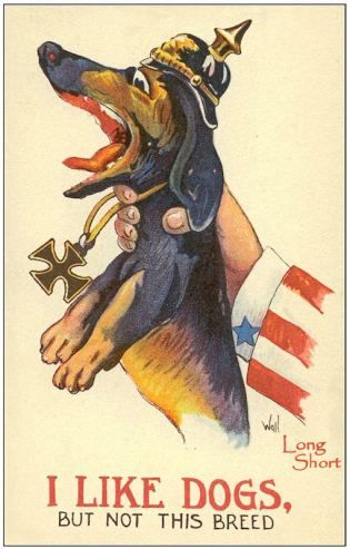 World War I Propaganda Poster - I Like Dogs, But Not This Breed
