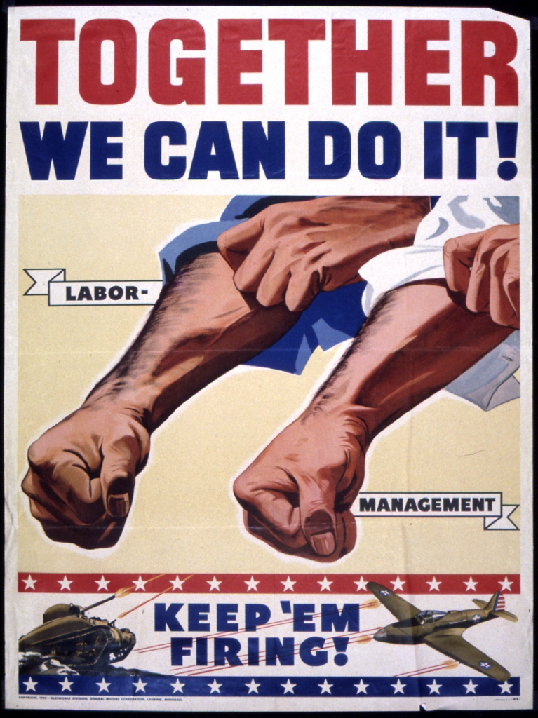 World War II Propaganda Poster - Together We Can Do It!