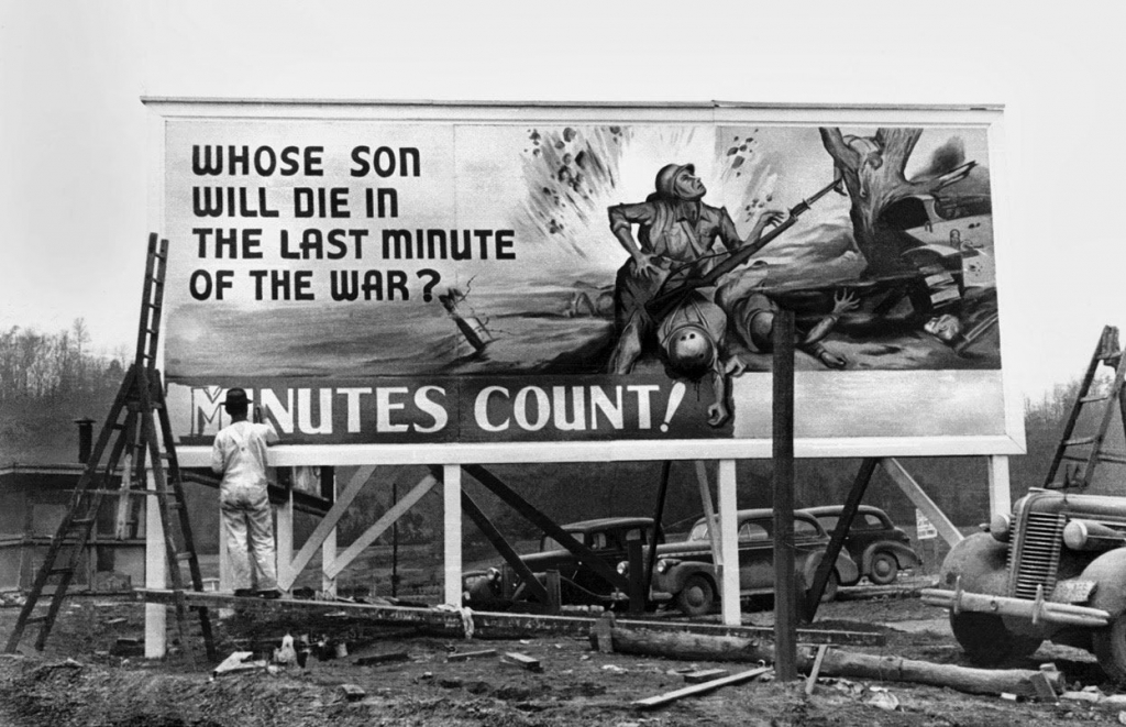 World War II Billboard - Whose son will die in the last minute of the war? Minutes count!