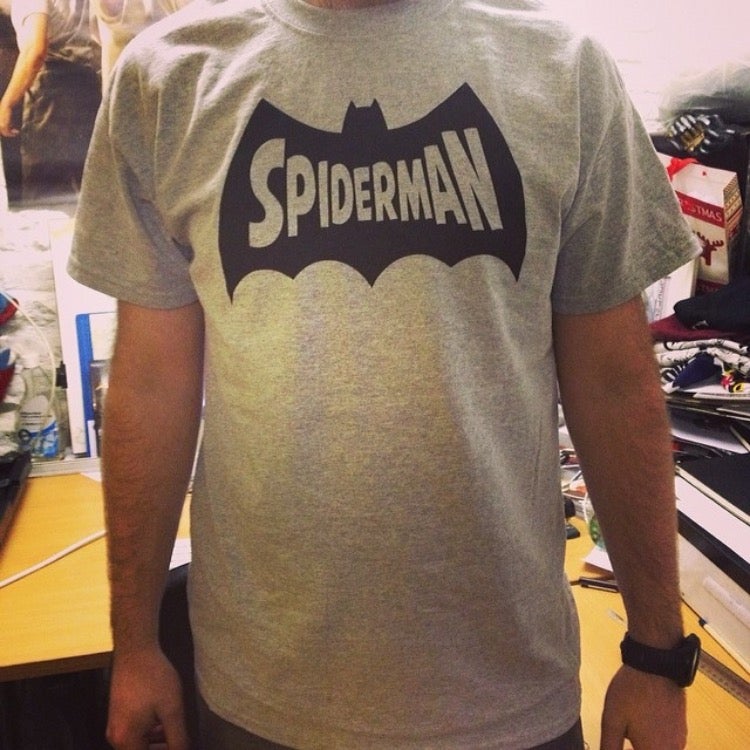 Spider-Man-Bat-Man-Man T-Shirt