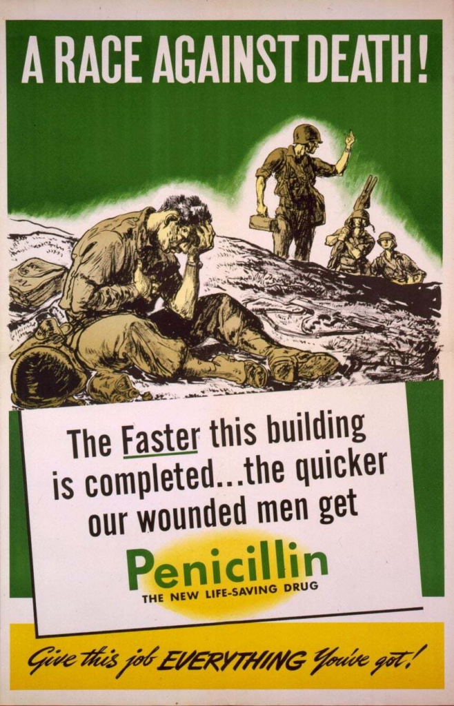 World War II Propaganda Poster - A Race Against Death!