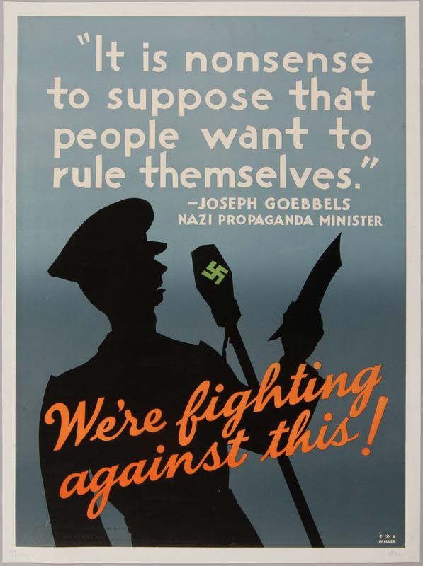 World War II Propaganda Poster - We're fighting against this!