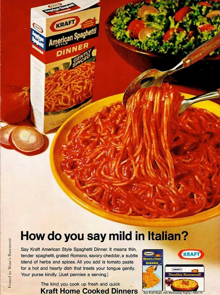 1970s Kraft Spaghetti Ad