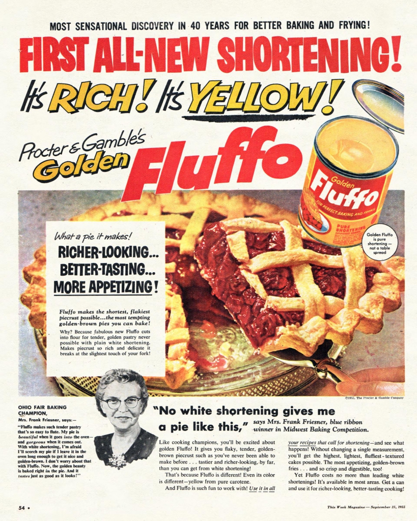 Golden Fluffo Ad, 1955