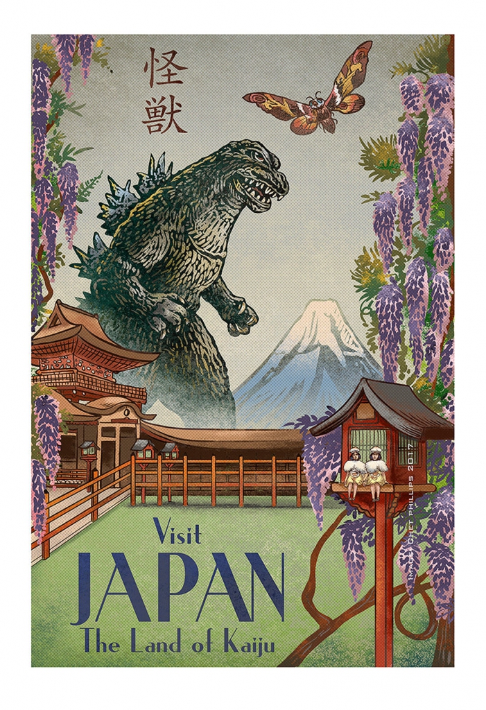 Kaiju Tourism Bureau Travel Poster