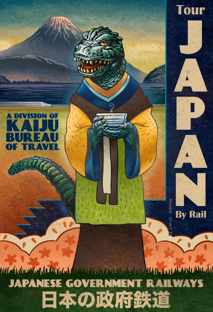 Kaiju Tourism Bureau Travel Poster