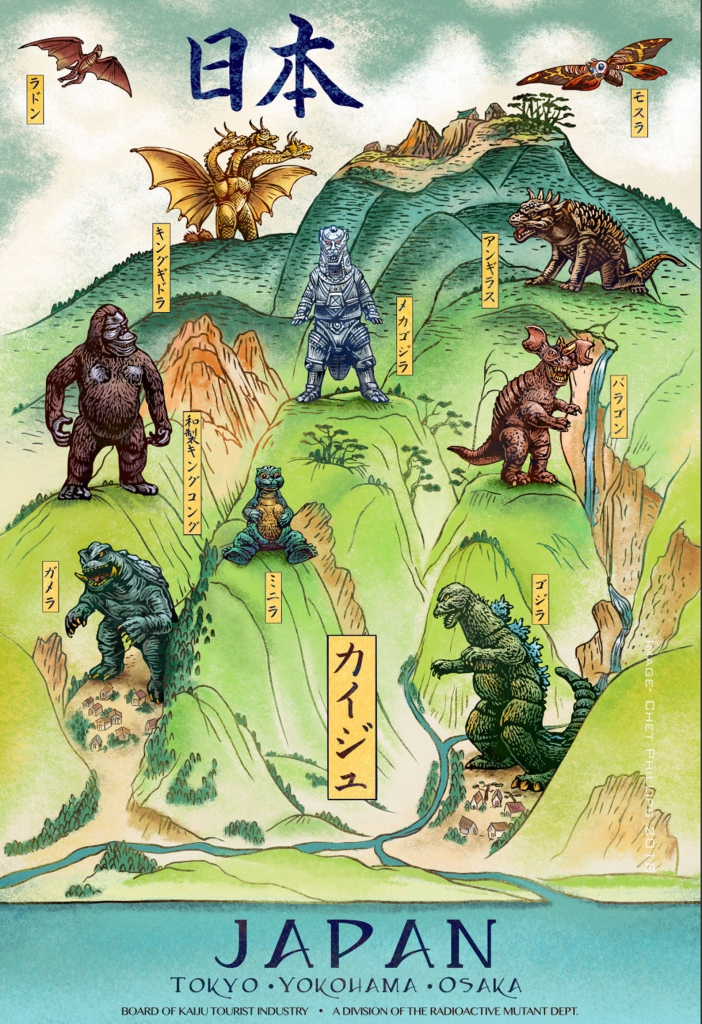 Kaiju Tourism Bureau Travel Poster