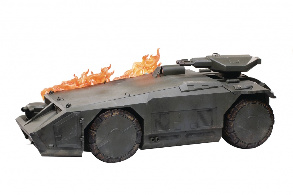 Aliens Burning Armored Personnel Carrier