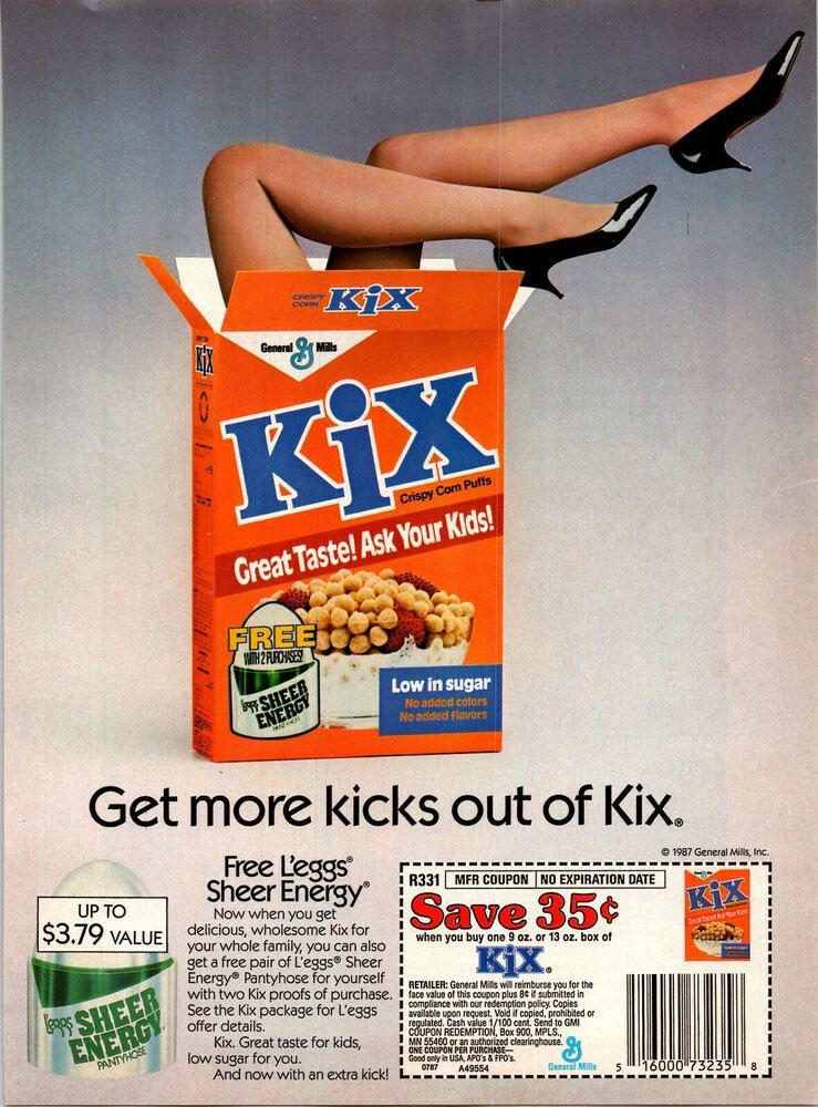 Kix / L'eggs Cross-Promotion Ad