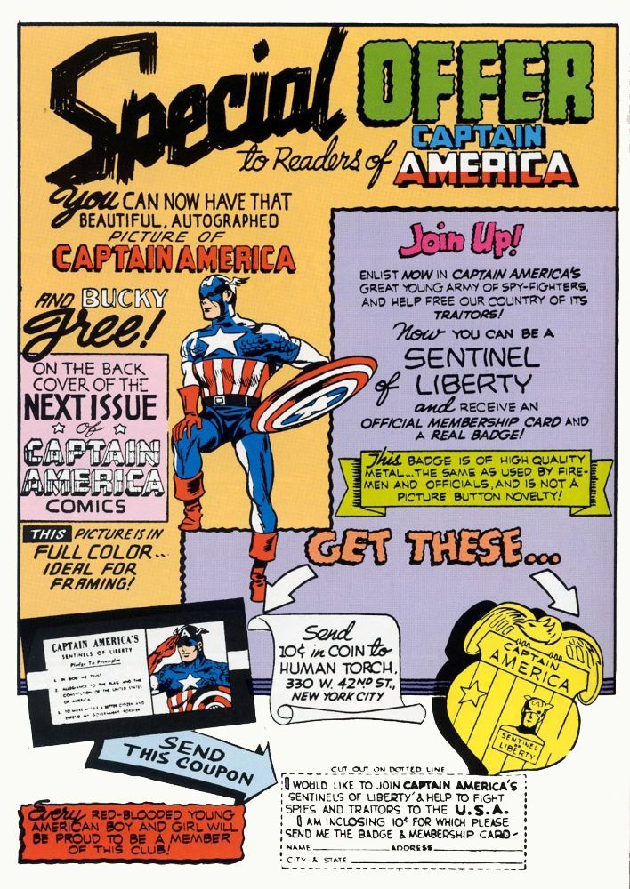 Captain America's Sentinels of Liberty Comic Book Ad