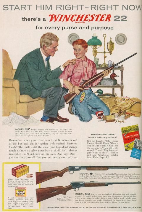 Winchester 1950s Ad - Start Him Right