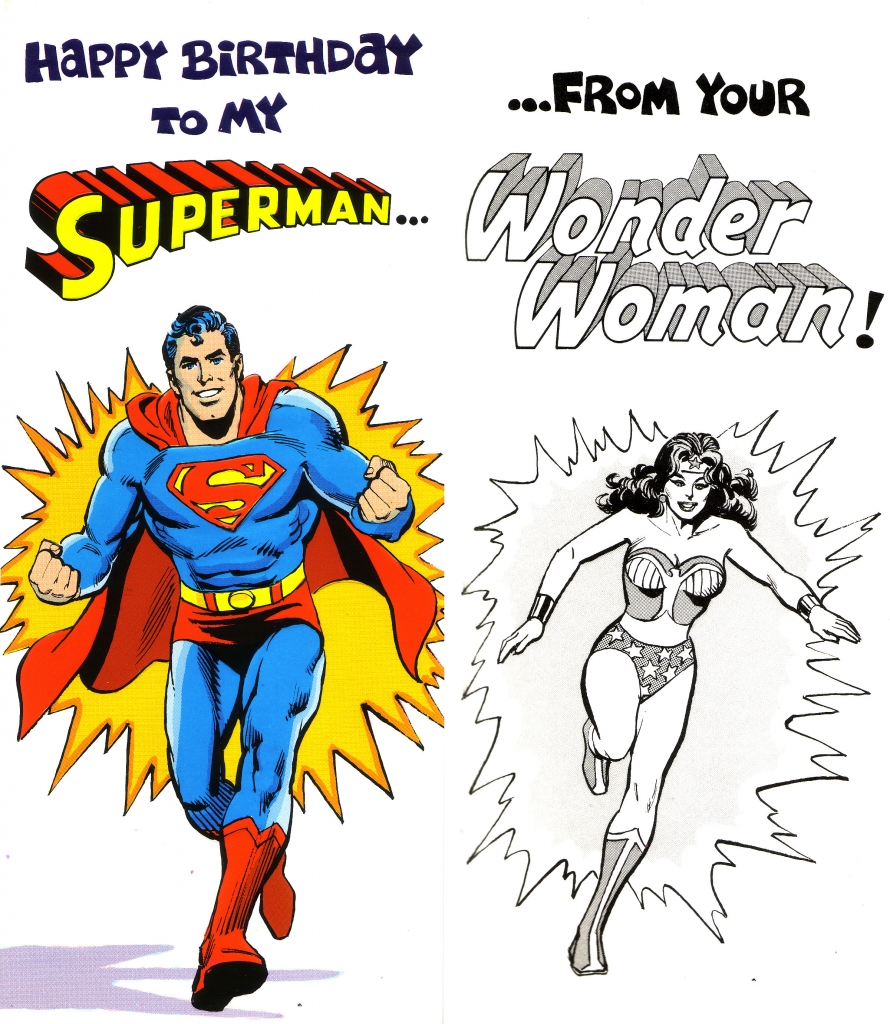 DC Comics Greeting Card - Superman and Wonder Woman