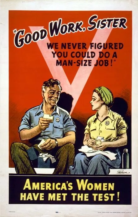 World War II Propaganda Poster - "Good Work, Sister"