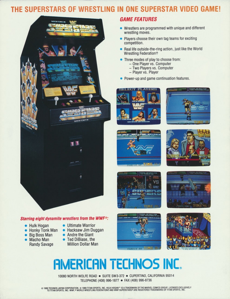 WWF Superstars Arcade Flyer, 1989