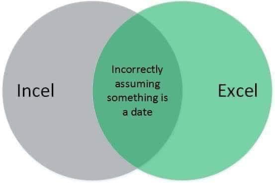 Incel/Excel Venn Diagram