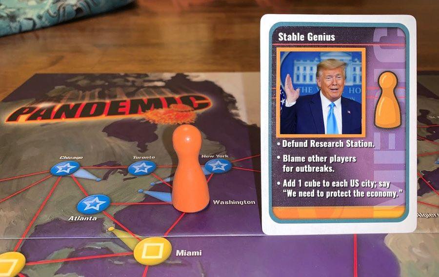 Custom Donald Trump Pandemic Board Game Card